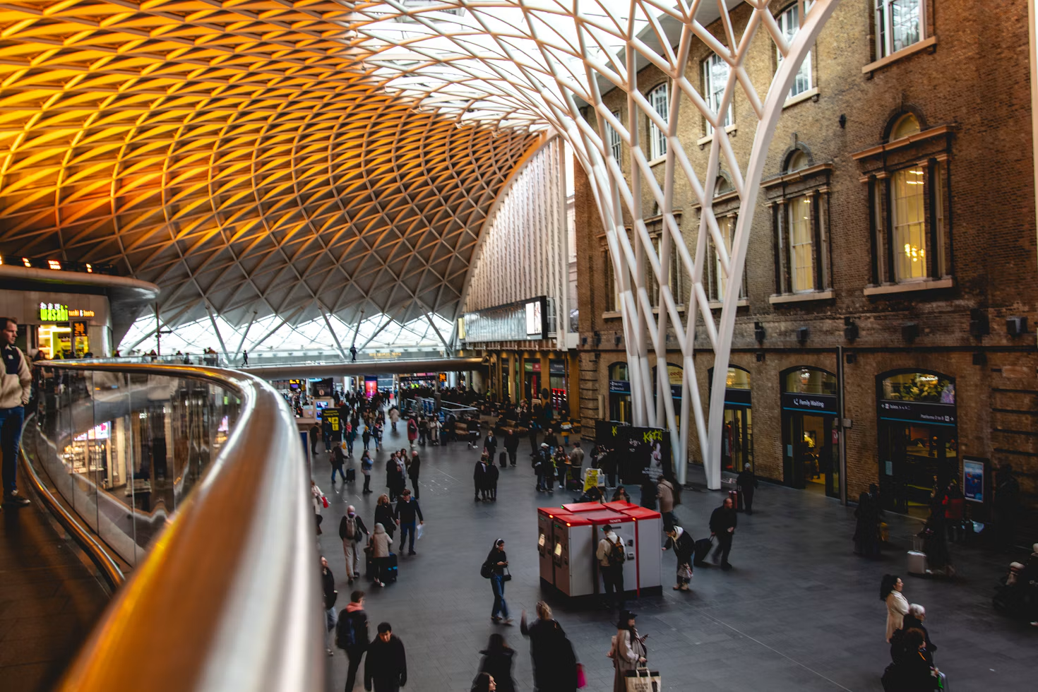 People moving through the public realm at King's Cross, a reminder that public services are judged on the whole journey